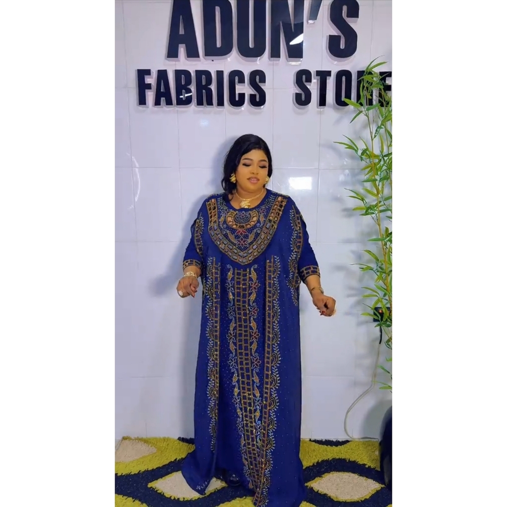 Free-Flowing Ornate Beaded Dress Set (Abaya/Kaftan)